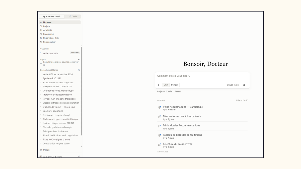 L'application Claude en mode Cowork